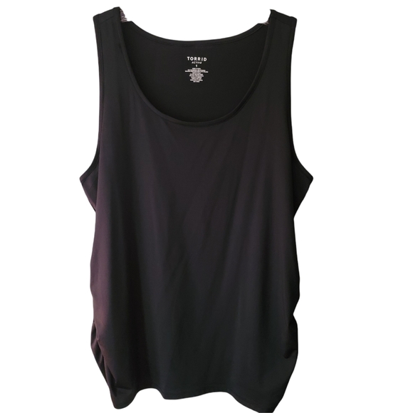 Torrid Black Shirred Wicking Active Tank - Picture 2 of 7